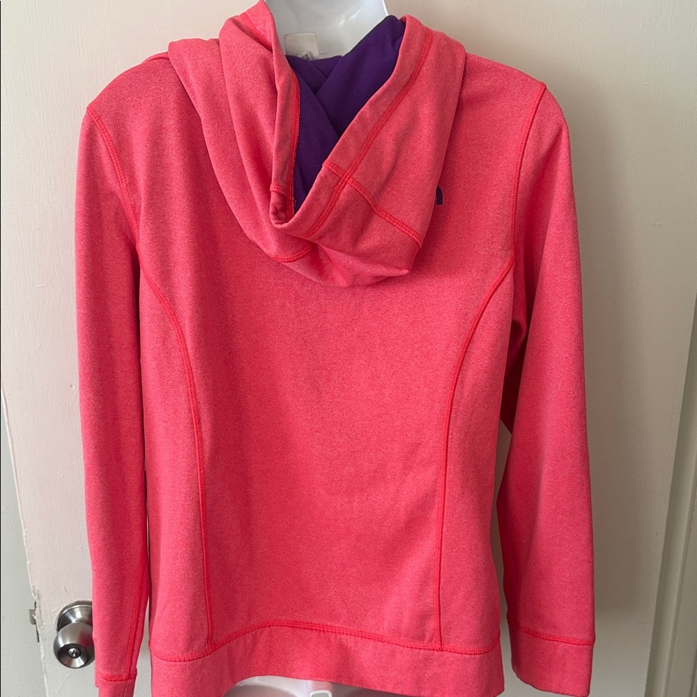 The North Face Womens Hooded Pullover Sweatshirt Size L Neon Pink - Picture 8 of 15